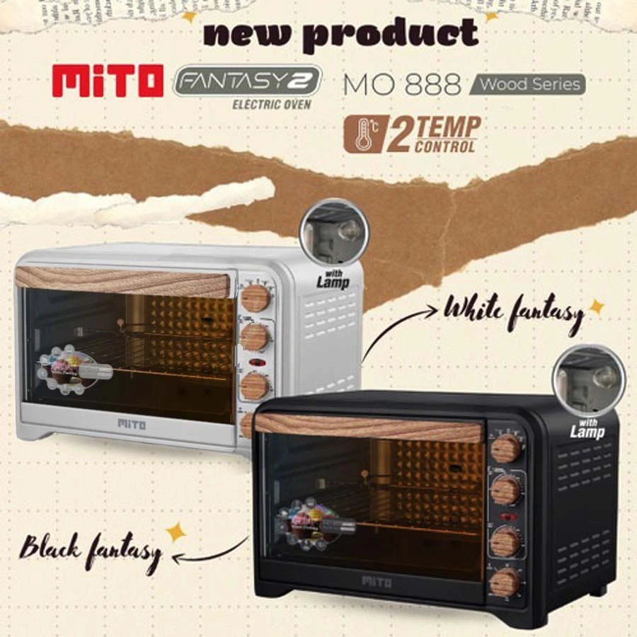 MITO OVEN MO 888 FANTASY 2 MITO MO-888 KAPASITAS 33 LITER wood MO888 NEW