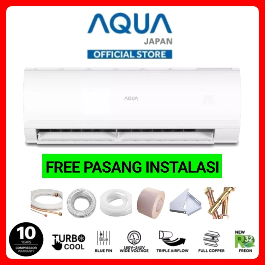 AC AQUA 1/2 PK 05AHQ KC 5FQA 5FQAL 05FQAL 05PK PASANG DAN BAHAN LENGKAP KOTA PONTIANAK