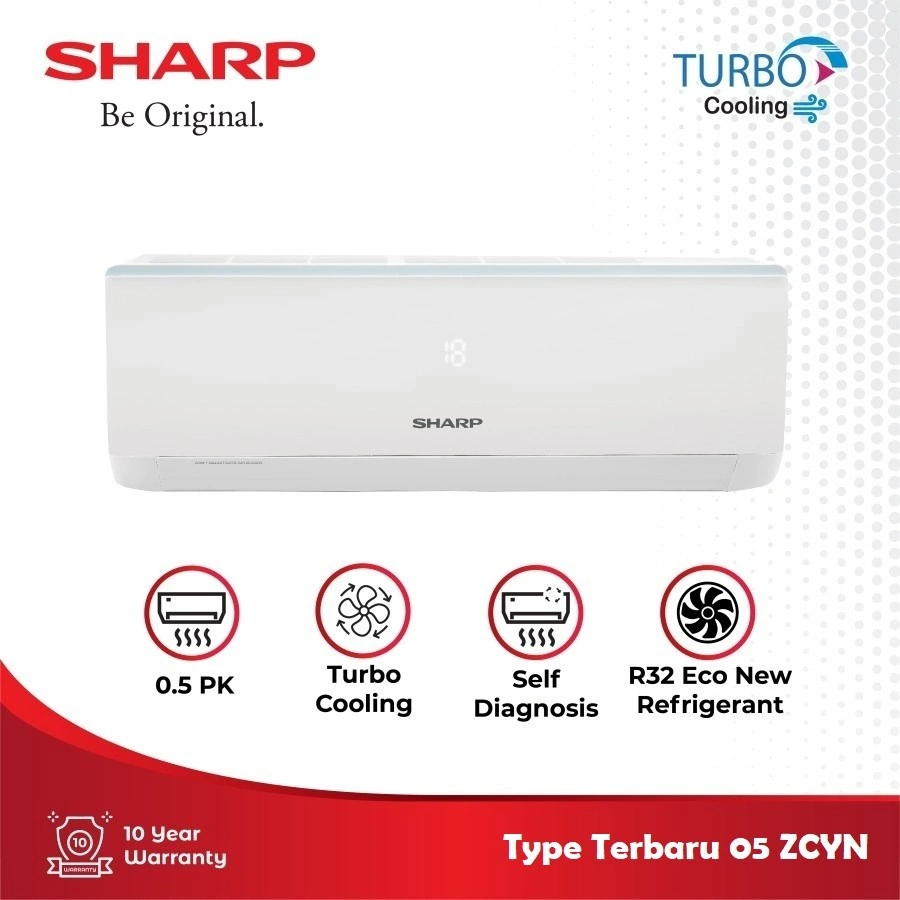 AC SHARP AHA5BEY 1/2 PK standard 05BEY 5BEY 05PK 350WATT PAKETAN