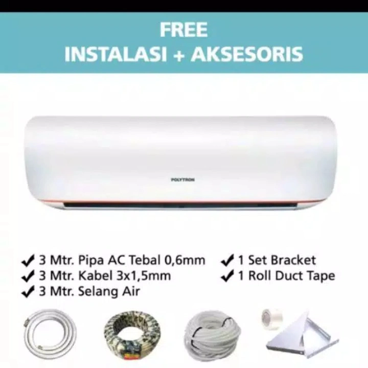 AC POLYTRON PAC 05VH / PAC-05VH AC INCLUDE PASANG DAN BAHAN (KOTA PTK)
