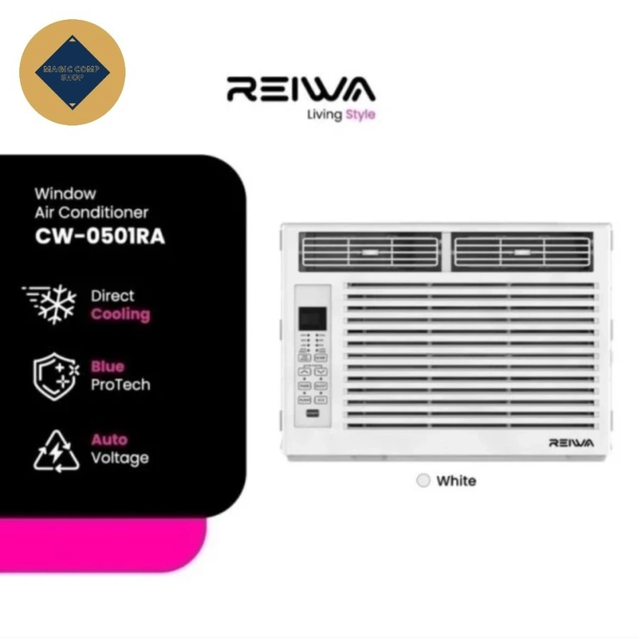 AC WINDOWS 1/2PK 05PK REIWA AC REIWA 0.5Pk CW-0501RA 1/2Pk Window Air Conditioner 0.5 Pk 1/2 Pk Ac Portable Ac Duduk Garansi Resmi