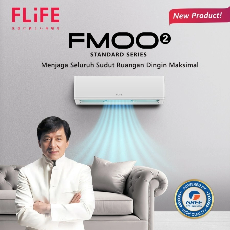 AC FLIFE AC 1pk FAC 09FMOO2 - Putih (Unit Indoor & Outdoor) 1PK mirip Gree 09moo5