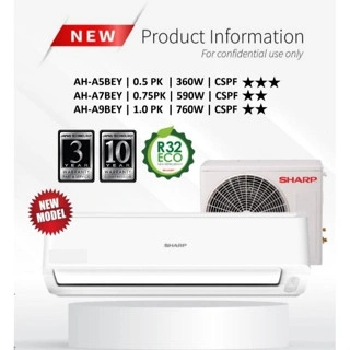 AC SHARP AHA5BEY PASANG BAHAN LENGKAP INSTALASI PIPA BRACKET 1/2pk 5BEY R32 (FREE ONGKIR PONTIANAK)