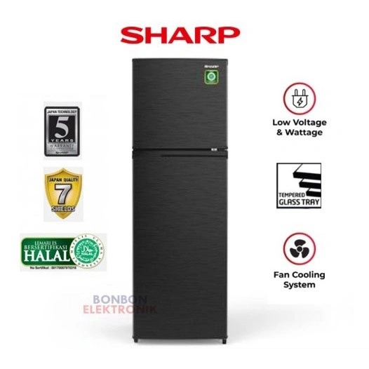 KULKAS SHARP SJ316MN HS SJ-316 MN HS SJ 316MN HS SILver 316MN 316 MN