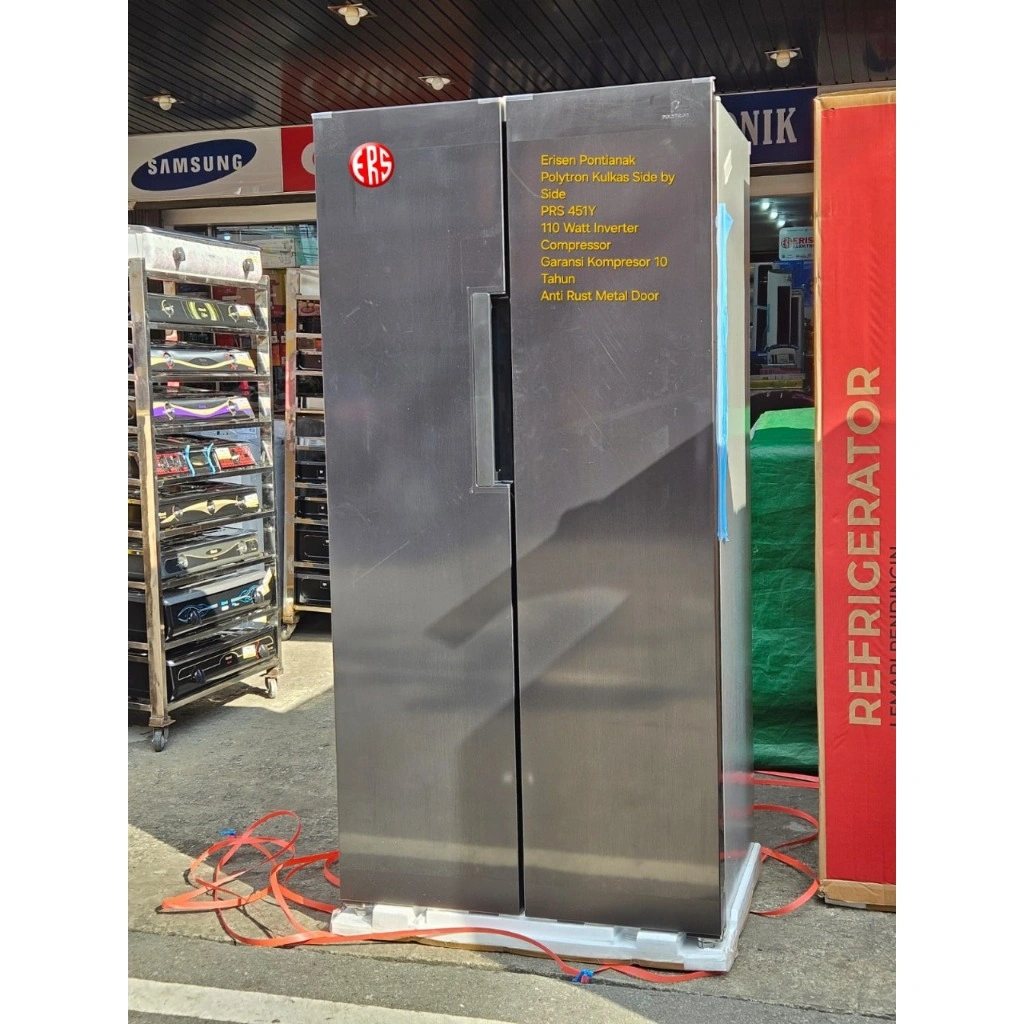POLYTRON Kulkas Side By Side MURAH PRS-451Y (426 Liter) Inverter