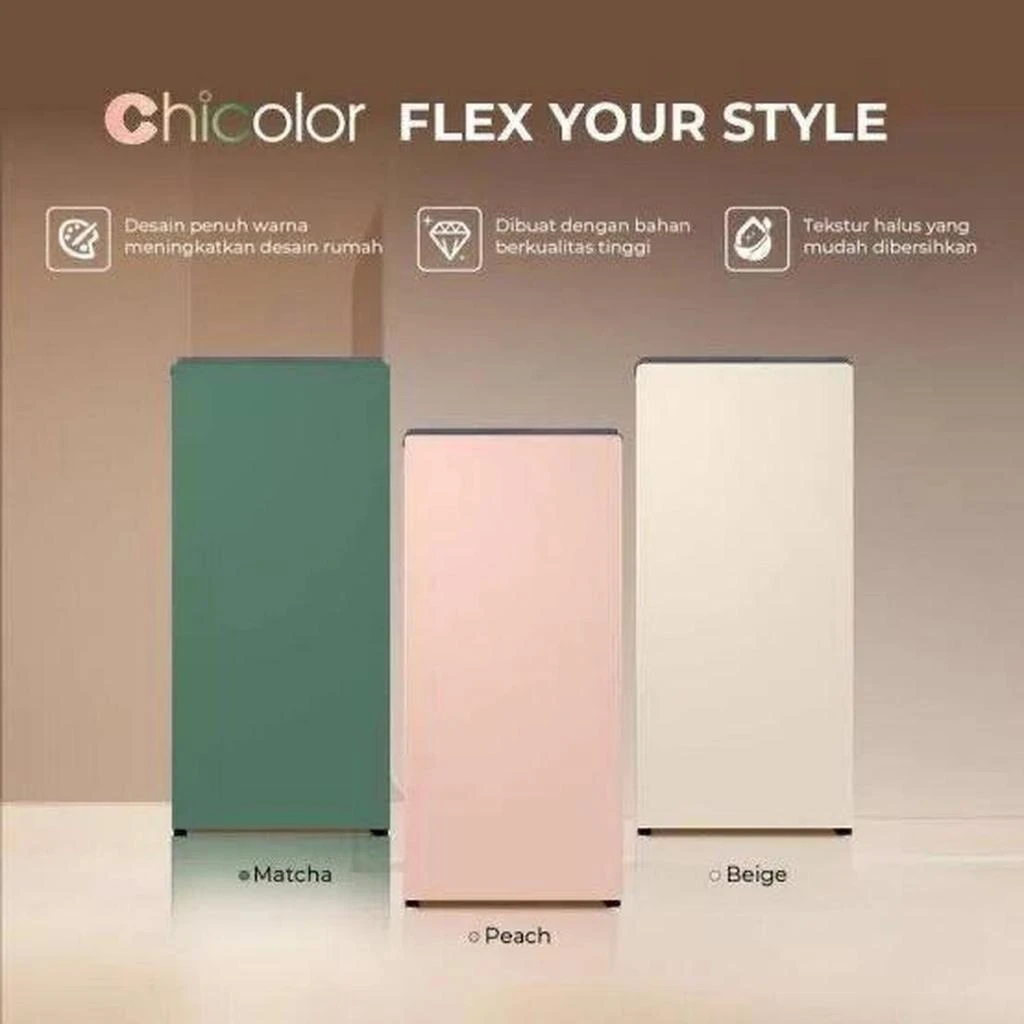 Kulkas AQUA 1 Pintu AQR-D185 (MPE) AQRD 185 (MPE) PEACH