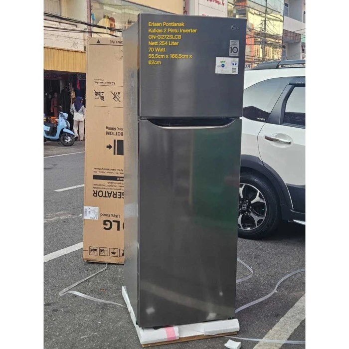 KULKAS LG 2DOORS 272slcb 2 PINTU GN-G272SLCB INVERTER 272 LITER Smart inverter