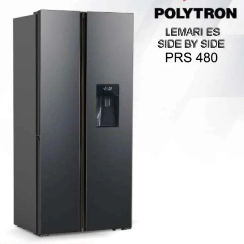 KULKAS POLYTRON SIDE BY SIDE PRS 480X 2 pintu PRS480X 460L WITH DISPENSER