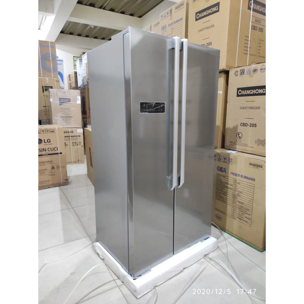 Sharp Kulkas Side By Side 2 Pintu SJ IS60M-SL / SJIS60MSL sj-is60 MSL