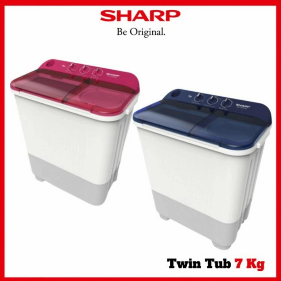 SHARP EST75NT MESIN CUCI 2 TABUNG 7KG GARANSI RESMI EST-75NT 75NT