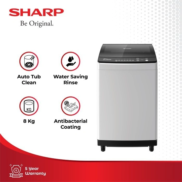 MESIN CUCI AUTO SHARP ESM8000 SHARP ES-M8000 PGG 8KG