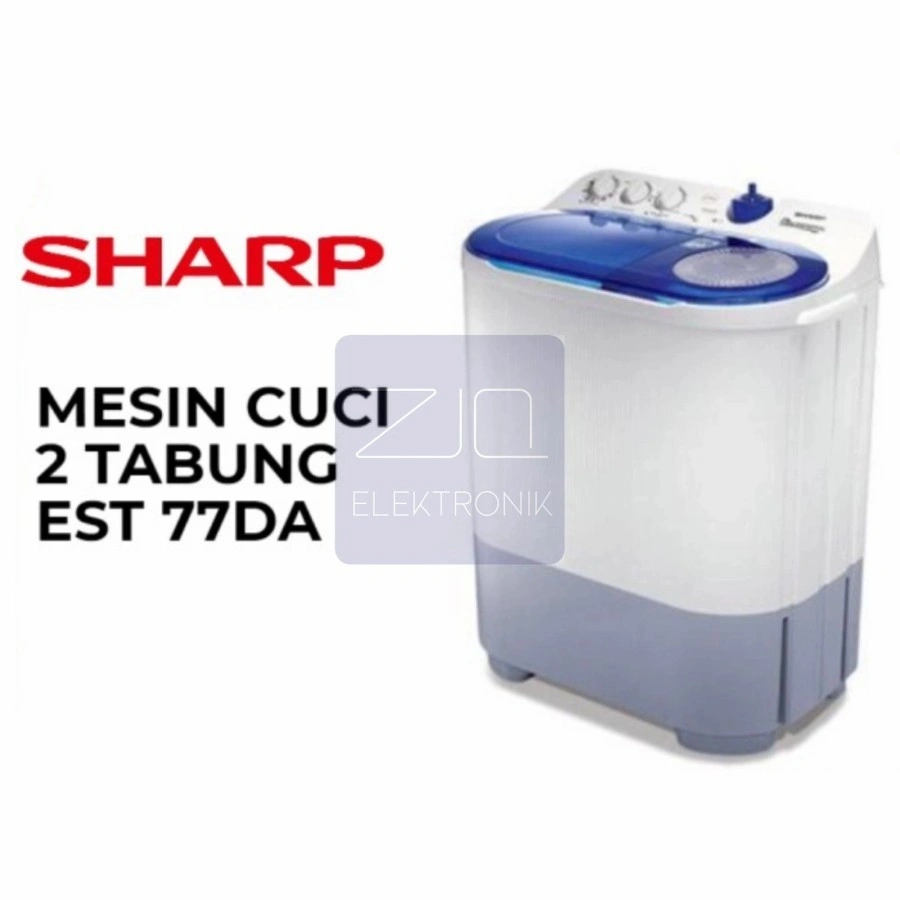 MESIN CUCI SHARP est 77dA EST-77DA DOLPHIN 7,5KG LOW WATT 77F