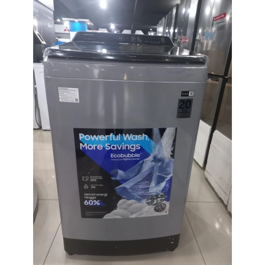 SAMSUNG WA15CG5745BY MESIN CUCI TOP LOADING 15 KG ECOBUBBLE