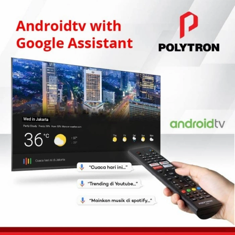 POLYTRON LED TV 40RG9058 SMART ANDROID 40INCH Google tv 40RG9059