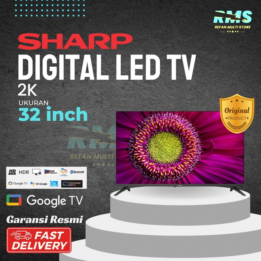 SHARP LED TV ANDROID TV 2TC32 FHD 32 inch 2T-C32GH3000 32GH3000 with Google Assistant