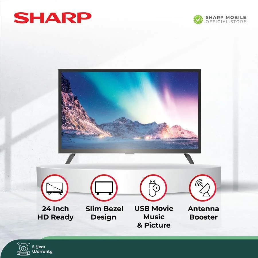 SHARP DIGITAL LED TV 24 INCH 2TC24DC1I 2tc 24HD15 24HD1500 USB MOVIE DIGITAL TV