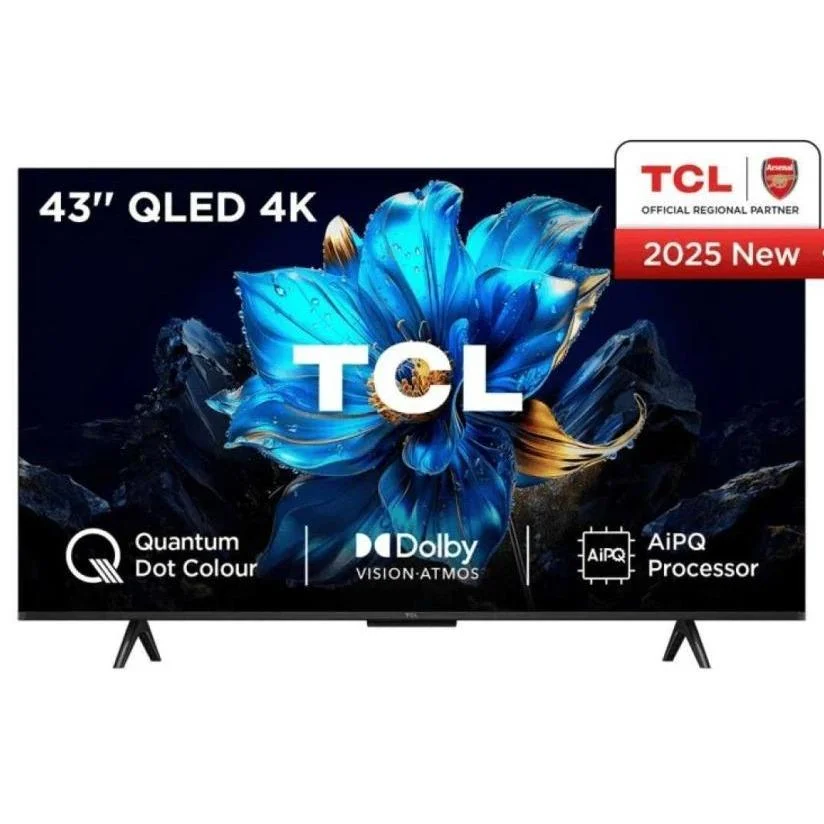 TCL QLED 43 Inch 43P7K 43 INCH - 4K Quantum Dot UHD TV - HVA PANEL SCREEN - HDR Brightness - Dolby Vision & DTX S - Uni-body - 60HZ