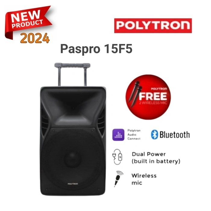 SPEAKER AKTIF POLYTRON PAS PRO 15F3 15 Inch Radio FM paspro 15F5 CHARGE