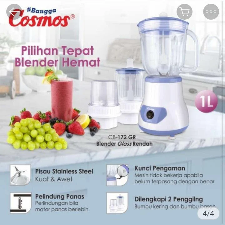 COSMOS BLENDER CB 172GR CB-172GR goblet kaca