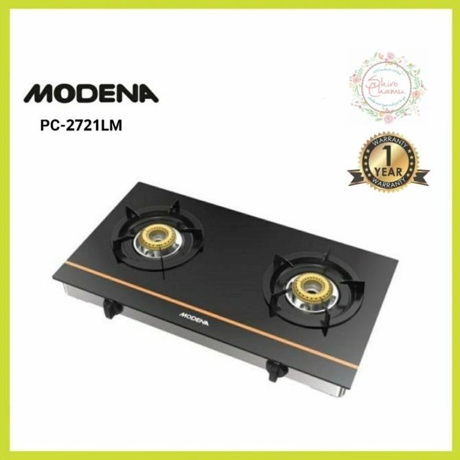 Modena Kompor Gas 72Cm 2 Tungku / PC2721L TEMPERED GLASS PC 2721 L 2721