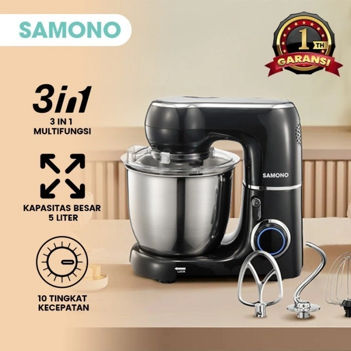 Samono Stand Mixer 5 Liter Pengaduk Adonan 3in1 Mixer w/ Bowl SW-KM550 5L KM 550