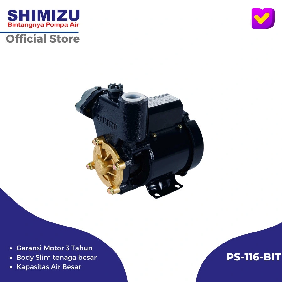 POMPA SHIMIZU PS116BIT PS 116BIT 125WATT MANUAL 116 BIT Sumur Dangkal 125 Watt