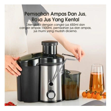 Juicer Samono SW-JE400 2 Tingkat Kecepatan Food Grade Body Stainless Steel SWJE400