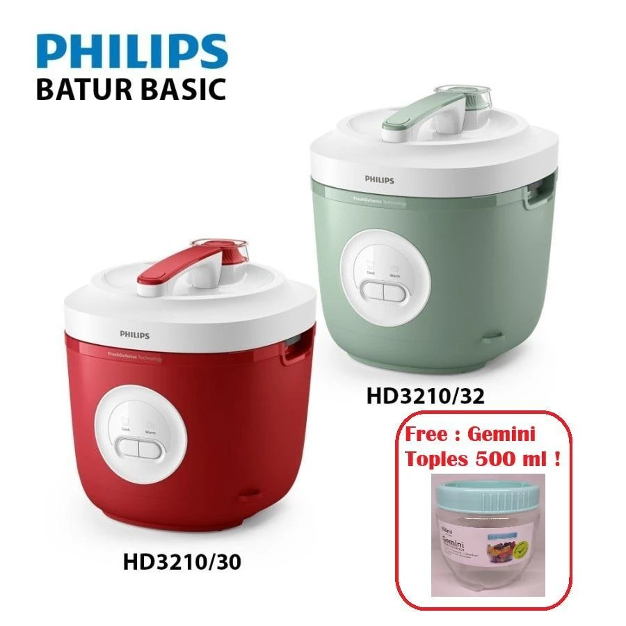 PHILIPS Rice Cooker HD 3210 Magic Com 1.8L - HD3210 Batur Basic