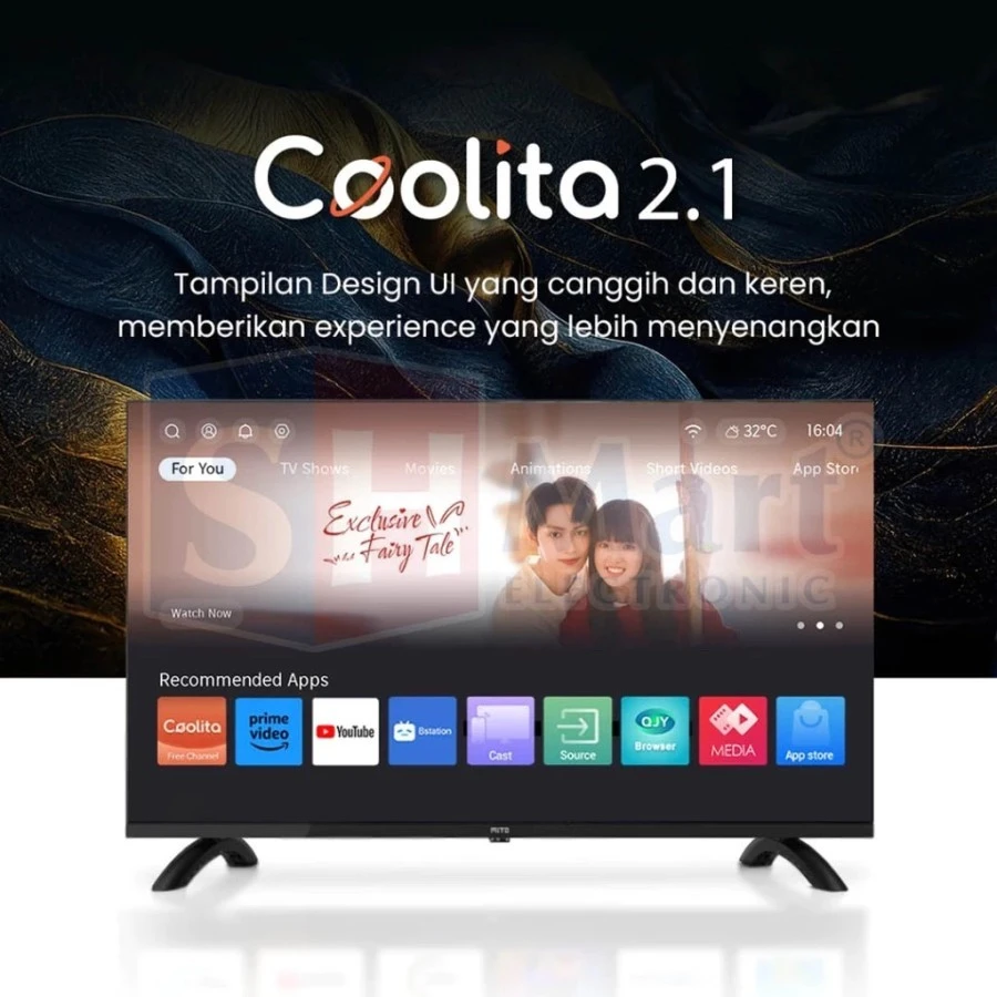 MITO Smart LED TV 4366 43 Inch Full HD - OS Coolita 2.1 netflix youtube smart lengkap