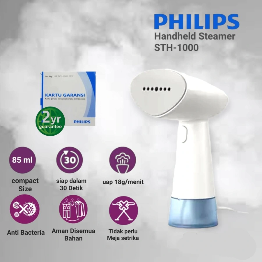 PHILIPS GARMEN STEAMER HAND HELD PORTABEL STH1000 STH 1000/10