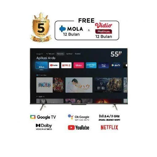 POLYTRON 4K UHD Smart Google TV 55 Inch PLD 55UG5959