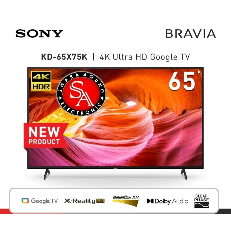 SONY Bravia X75K 65 Inch 4K HDR TV Smart TV KD 65X75K google tv android