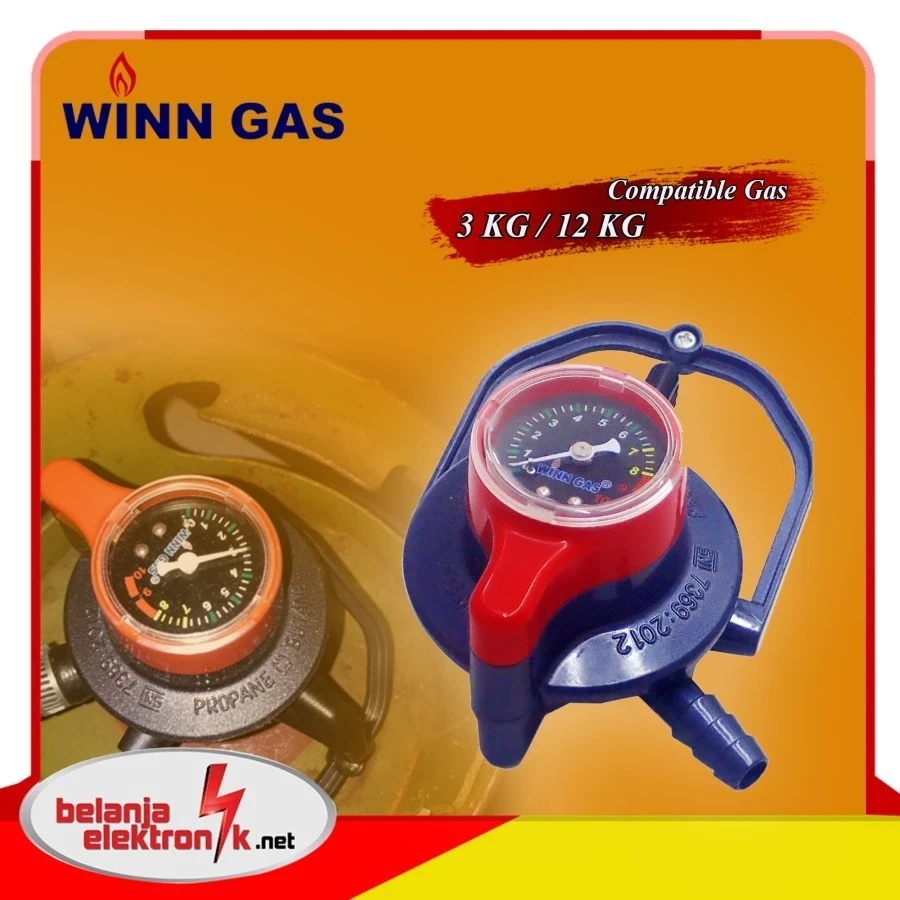 Regulator Winn Gas W-900 M Double Lock (Dengan Meteran) w900m