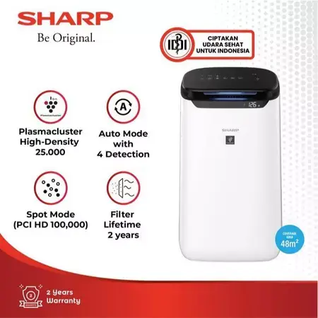 Sharp Air Purifier FP-J60Y-W Plasmacluster High Density White 48m FPJ60