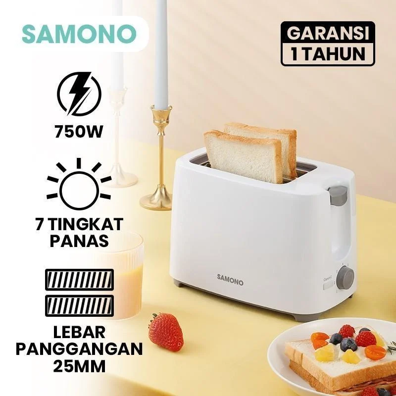 SAMONO Toaster Pemanggang Roti SW-TW750 - Putih toaster loncat