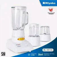 BLENDER MIYAKO 3 Tabung Kaca 1 Liter BL 102GS - Garansi 1 Tahun