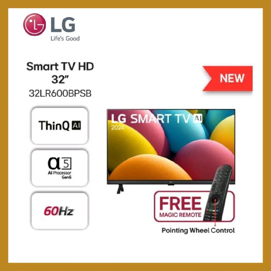 KED TV LG 32LR600 BPSA SMART TV DIGITAL HDR10 32LR600 new web os + magic remot