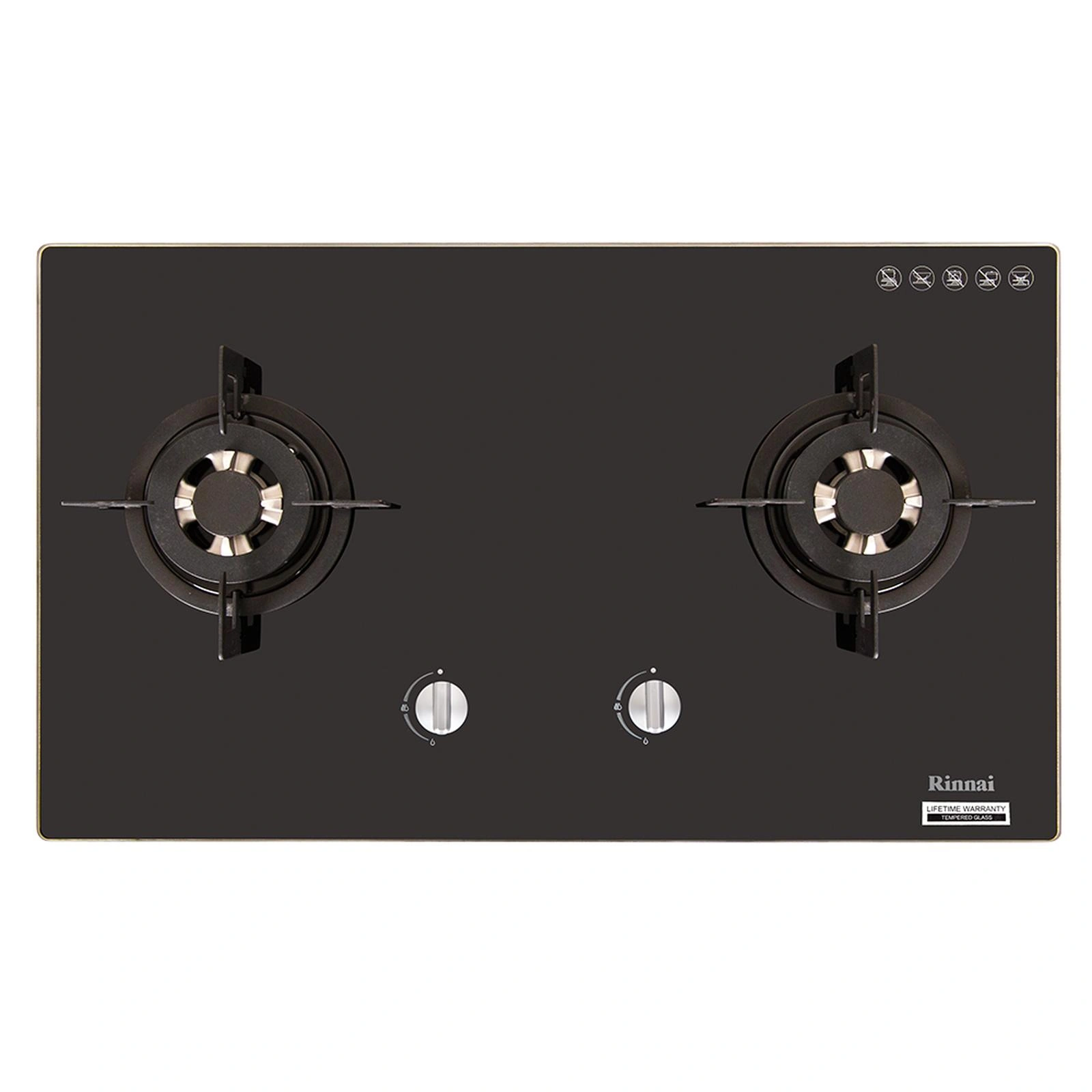 Rinnai Kompor Tanam 2 Tungku Tempered Glass - RB-712N(GB) RB 712 N GB RB712NGB / 712NGB / 712N GB