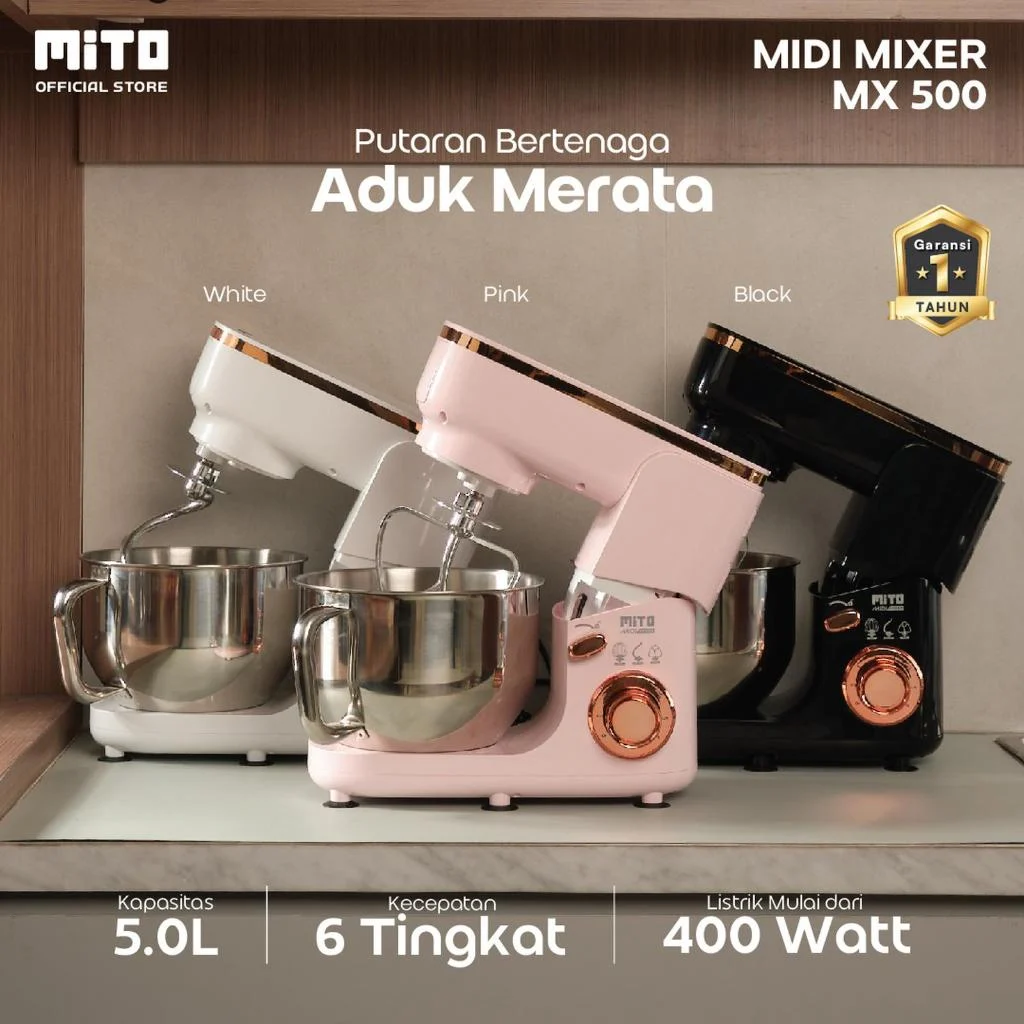 STAND MIXER MITO MX-500 MX500 5liter pico MX 500 MITO Pengaduk Kue 5L Pico Mixer 5 Liter MX 500