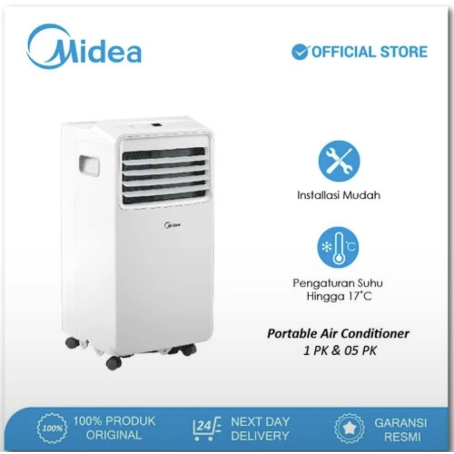 AC PORTABEL MIDEA 05 PK 1/2PK Midea AC Portable MPHA05 CRN7 AC Portable 0.5PK