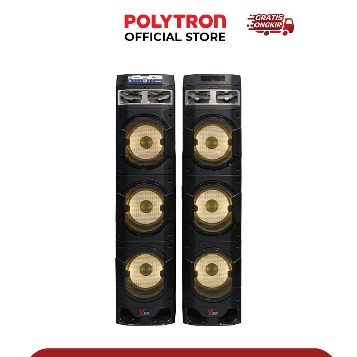 Polytron Speaker Aktif 10DF38 dobel 10 inch active speaker X-Barr