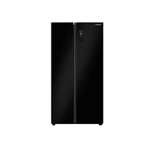 MODENA Kulkas RF4670SABK Side By Side Black Glass 467 Liter Inverter Series