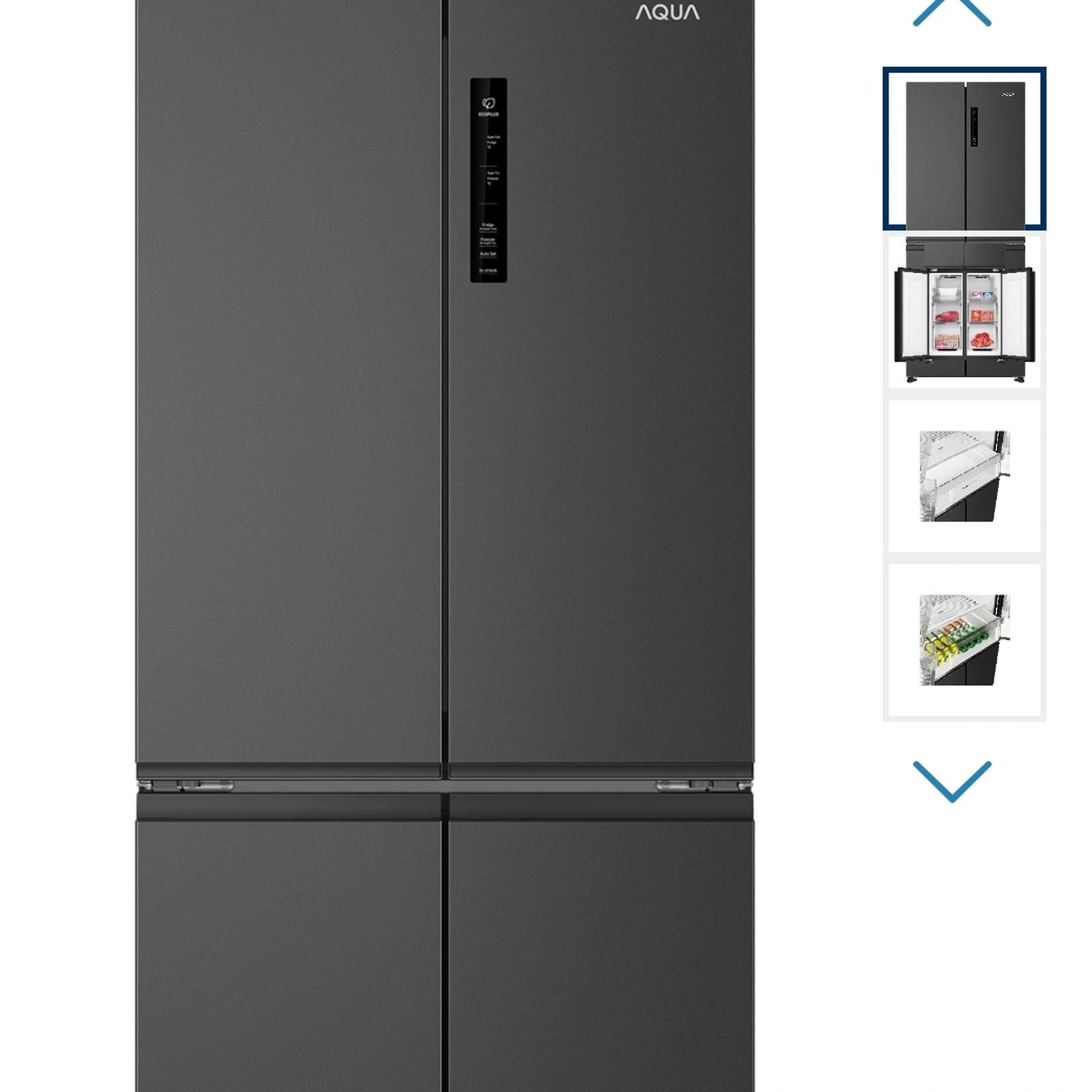 AQUA KULKAS AQUA AQR-CTD506RGC (MB) Kulkas Multidoor 406 Liter Twin Inverter AQR CTD 506RGC (MB)