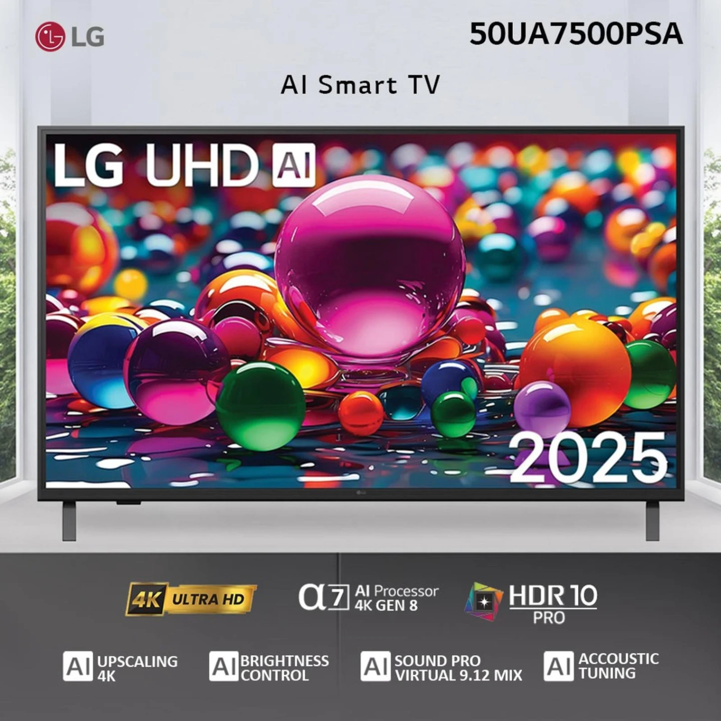 LG TV LED 50UA7500 50 Inch 4K UHD Smart TV 50UA7500PSA Digital AI Processor Gen8