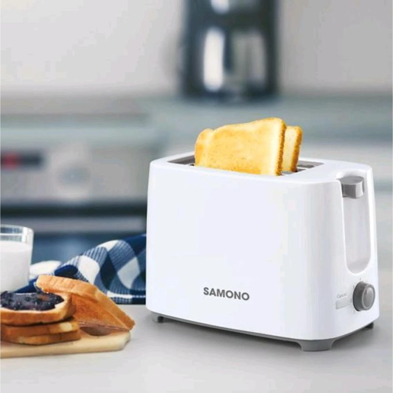 SAMONO Toaster Pemanggang Roti SW-TW750 - Putih toaster loncat