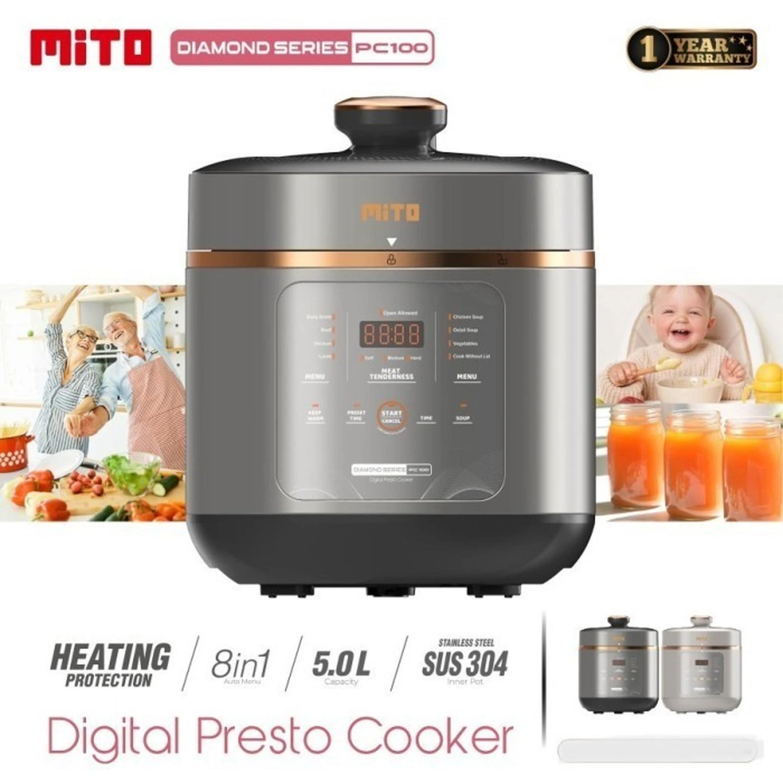 MITO Presto Cooker 5Liter PC-100