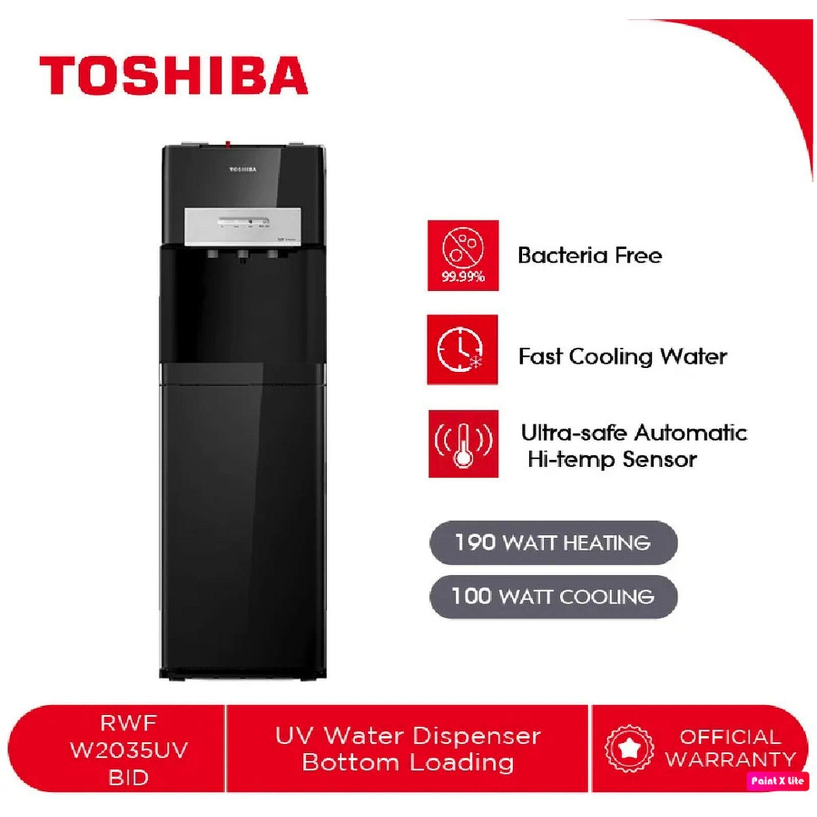 Toshiba Dispenser Galon Bawah + UV RWF-W2035UVBID(K) / RWFW2035 Ozone UV Filter