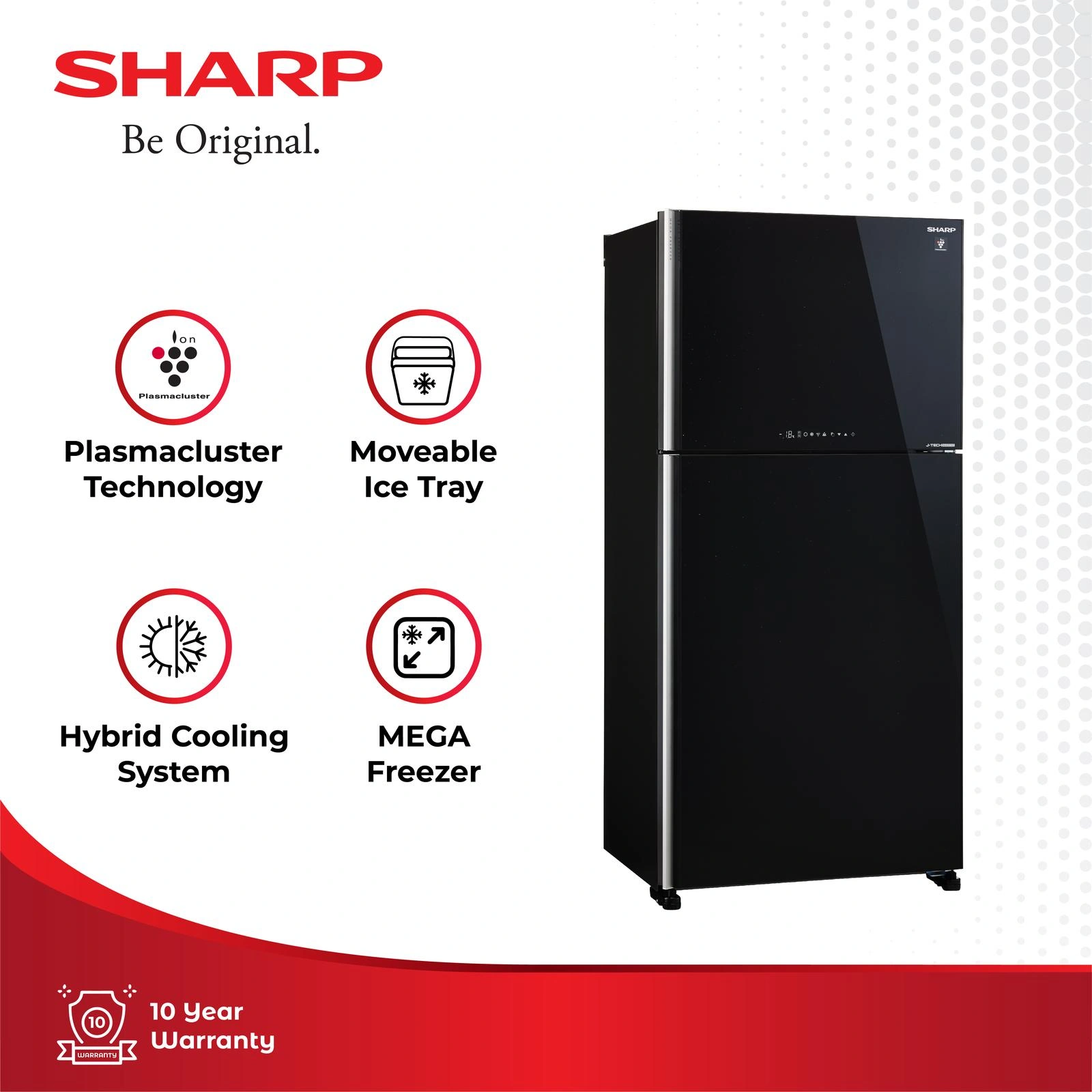 SHARP - KULKAS 2 PINTU BIG (600L) SJ-IG963PG-BK