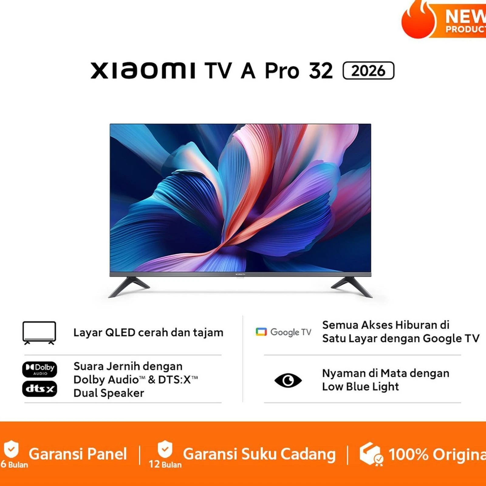 Xiaomi TV A Pro 32 2026 | Layar QLED