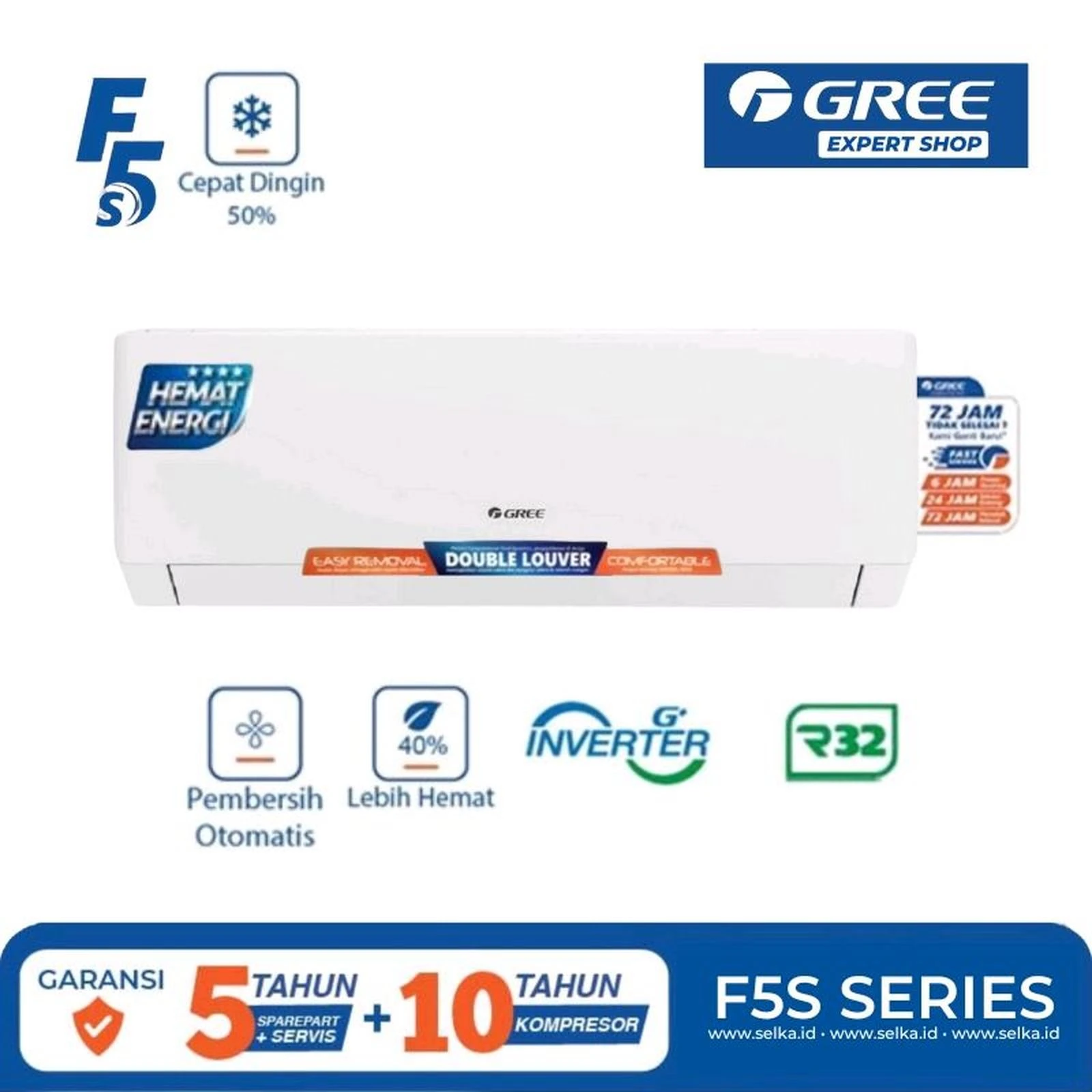 GREE AC INVERTER GWC-05F5S 0.5PK 1/2PK 05F5S 0.5 PK 1/2 PK SPLIT 5f5 inverter